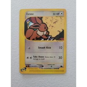 Pokemon Eevee Trading Card - Yellow and Brown